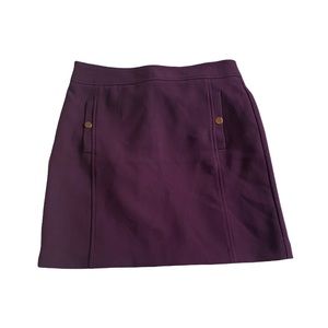 Loft A-Line Burgundy Mini Skirt Size 6